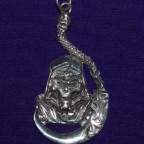 Reaper Sythe Silver Pendant